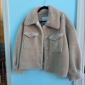 American Eagle tan fur coat